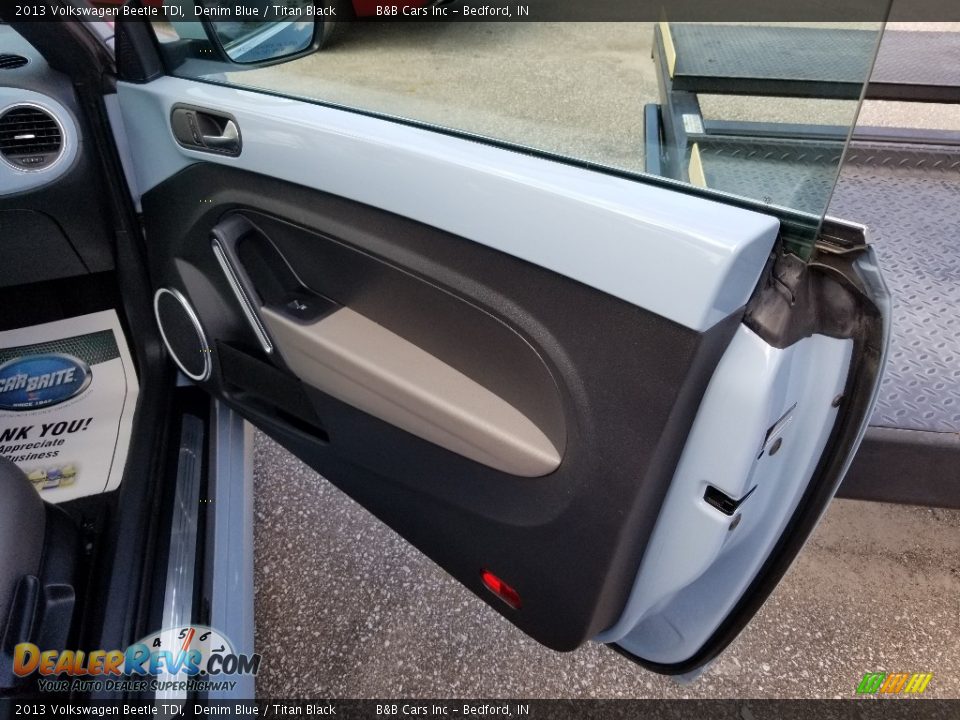 2013 Volkswagen Beetle TDI Denim Blue / Titan Black Photo #7