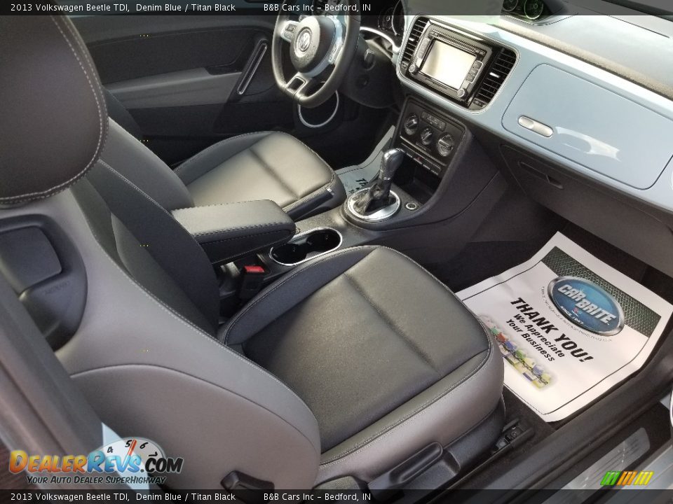 2013 Volkswagen Beetle TDI Denim Blue / Titan Black Photo #8
