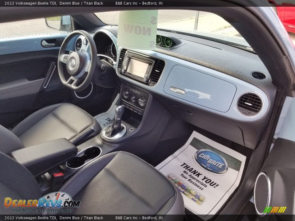 2013 Volkswagen Beetle TDI Denim Blue / Titan Black Photo #9