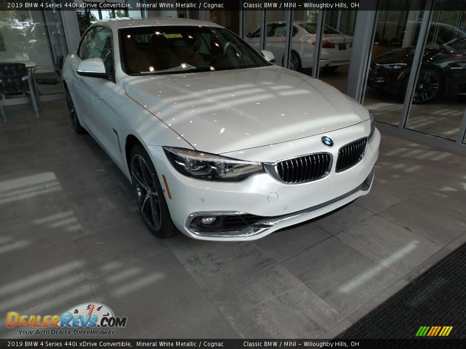 2019 BMW 4 Series 440i xDrive Convertible Mineral White Metallic / Cognac Photo #1
