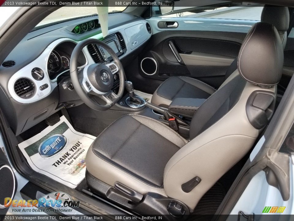 2013 Volkswagen Beetle TDI Denim Blue / Titan Black Photo #13