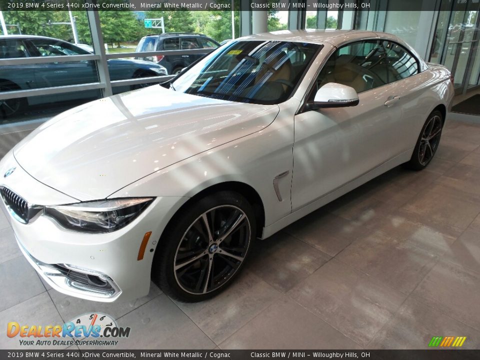 2019 BMW 4 Series 440i xDrive Convertible Mineral White Metallic / Cognac Photo #3