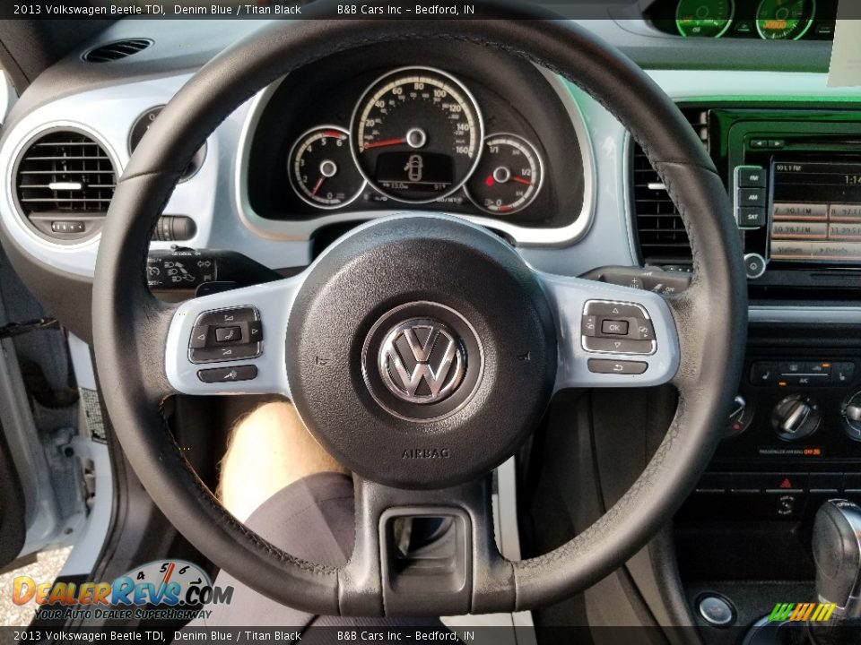 2013 Volkswagen Beetle TDI Denim Blue / Titan Black Photo #20