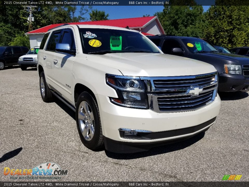 2015 Chevrolet Tahoe LTZ 4WD White Diamond Tricoat / Cocoa/Mahogany Photo #2