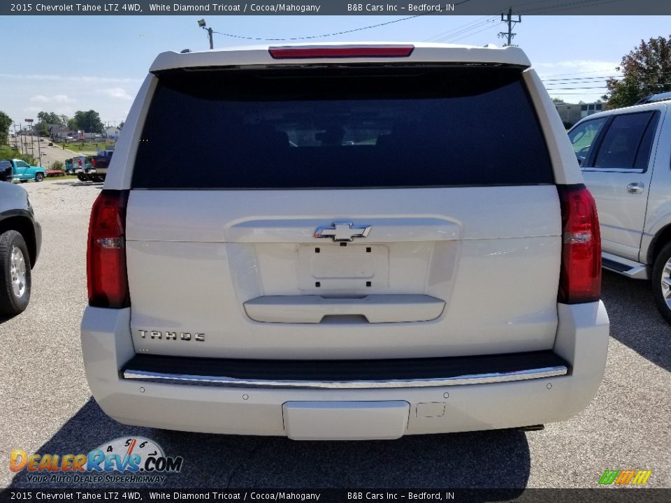 2015 Chevrolet Tahoe LTZ 4WD White Diamond Tricoat / Cocoa/Mahogany Photo #4