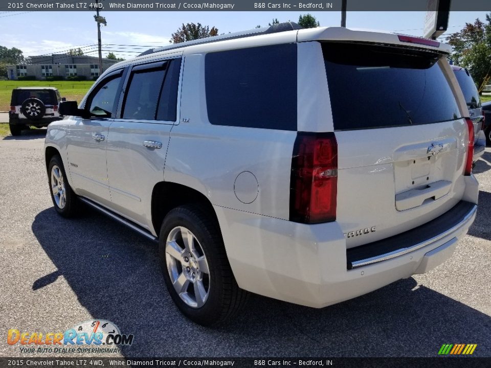 2015 Chevrolet Tahoe LTZ 4WD White Diamond Tricoat / Cocoa/Mahogany Photo #5