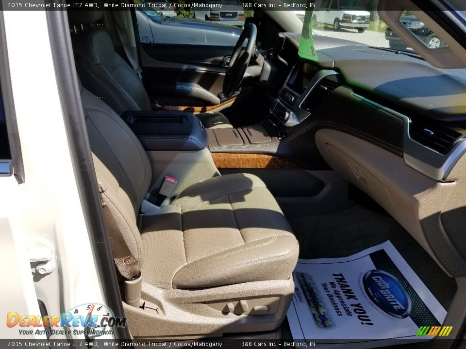 2015 Chevrolet Tahoe LTZ 4WD White Diamond Tricoat / Cocoa/Mahogany Photo #19