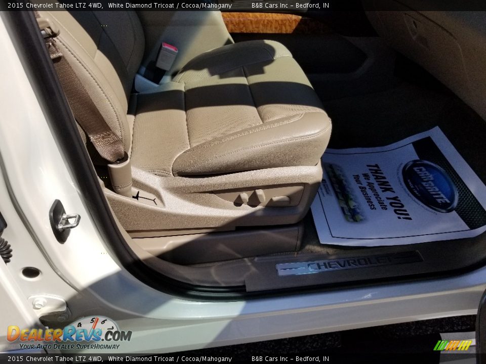 2015 Chevrolet Tahoe LTZ 4WD White Diamond Tricoat / Cocoa/Mahogany Photo #20
