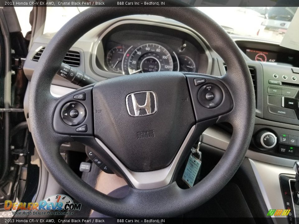 2013 Honda CR-V EX AWD Crystal Black Pearl / Black Photo #24