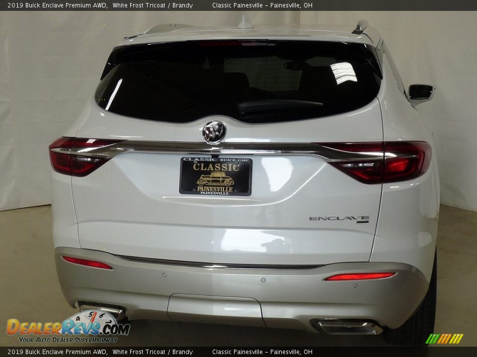 2019 Buick Enclave Premium AWD White Frost Tricoat / Brandy Photo #3