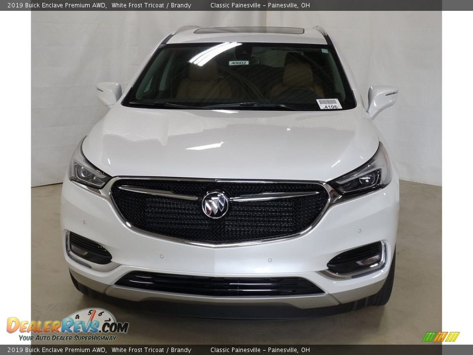 2019 Buick Enclave Premium AWD White Frost Tricoat / Brandy Photo #4