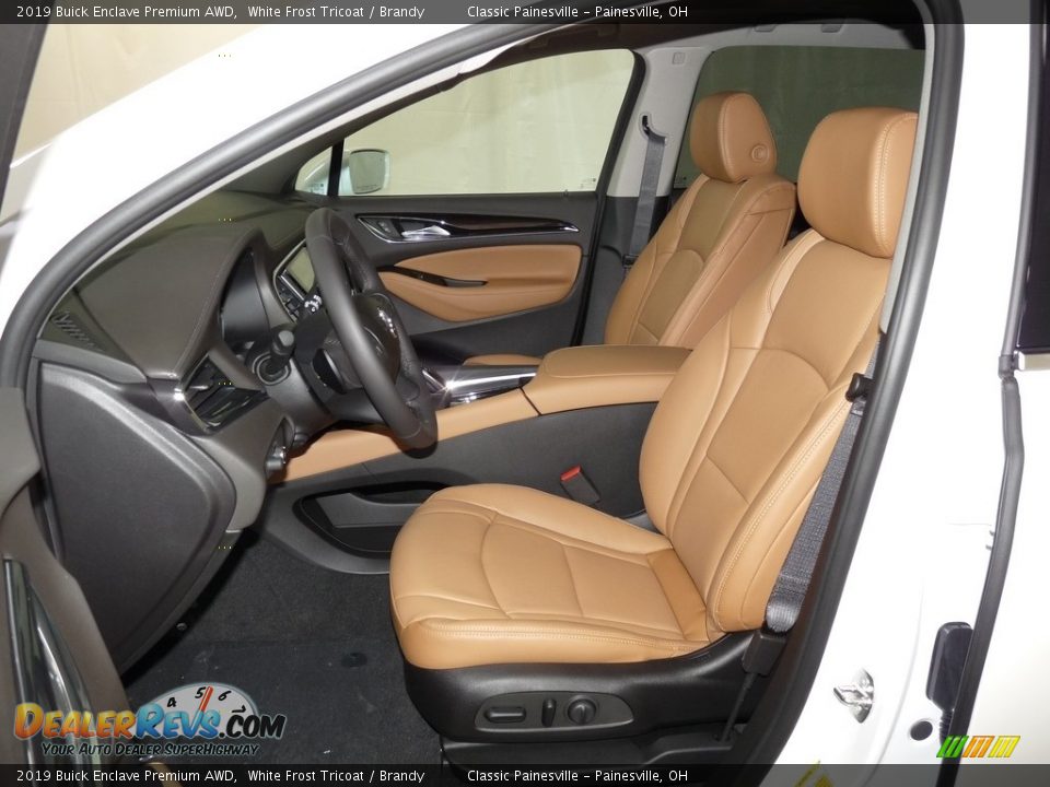 2019 Buick Enclave Premium AWD White Frost Tricoat / Brandy Photo #7