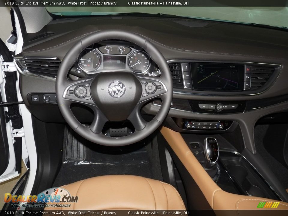 2019 Buick Enclave Premium AWD White Frost Tricoat / Brandy Photo #10