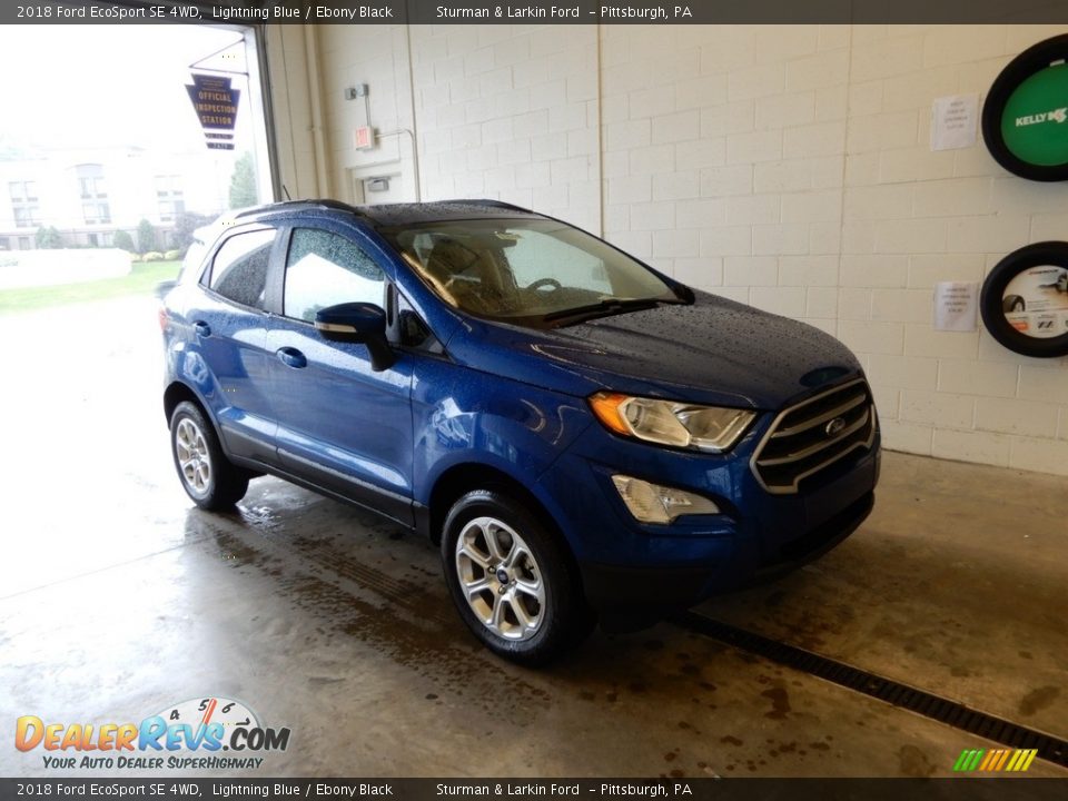 2018 Ford EcoSport SE 4WD Lightning Blue / Ebony Black Photo #1