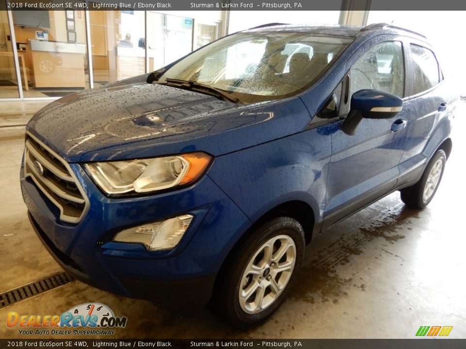2018 Ford EcoSport SE 4WD Lightning Blue / Ebony Black Photo #5