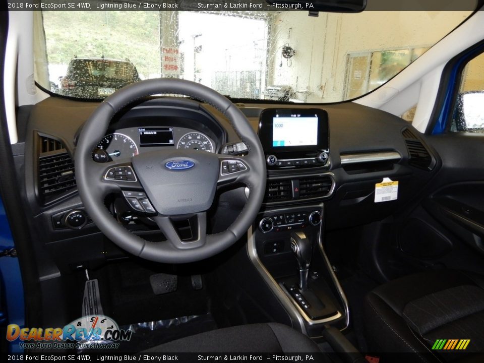 2018 Ford EcoSport SE 4WD Lightning Blue / Ebony Black Photo #9