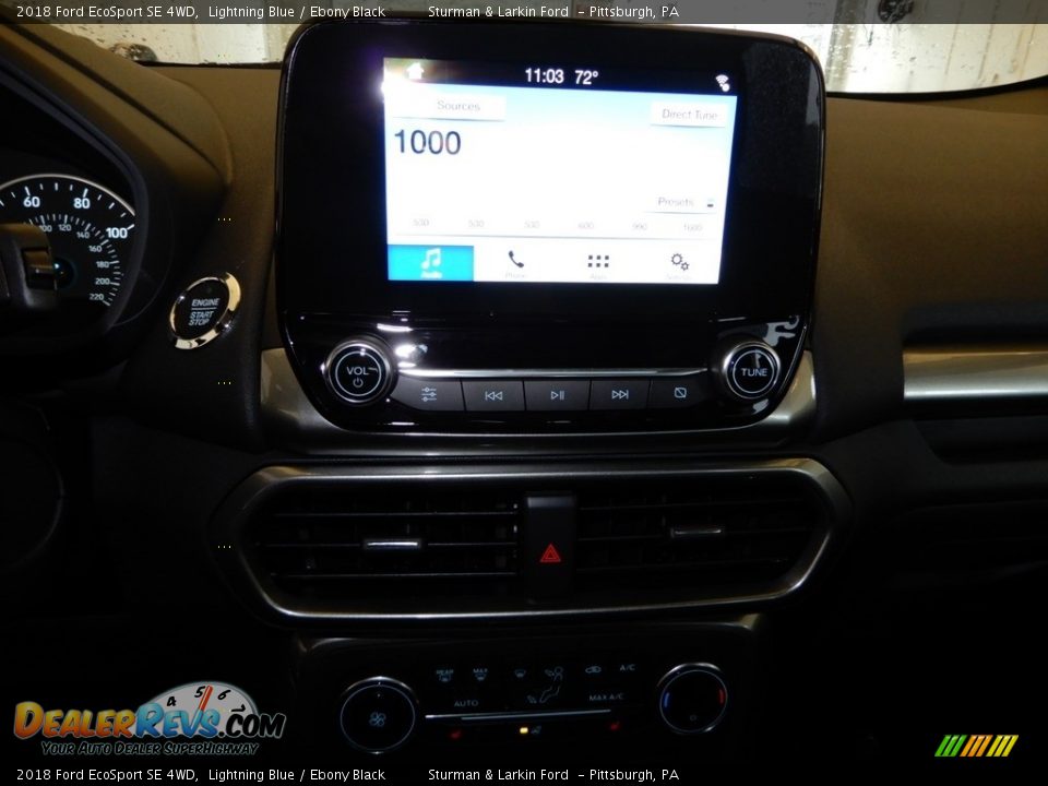 2018 Ford EcoSport SE 4WD Lightning Blue / Ebony Black Photo #15