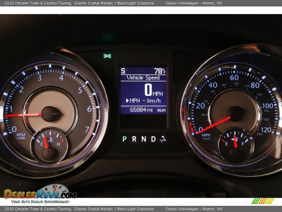 2016 Chrysler Town & Country Touring Granite Crystal Metallic / Black/Light Graystone Photo #7