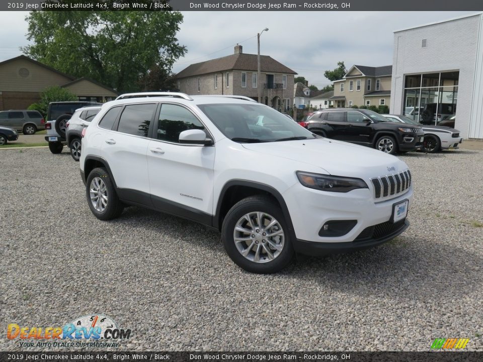 2019 Jeep Cherokee Latitude 4x4 Bright White / Black Photo #3
