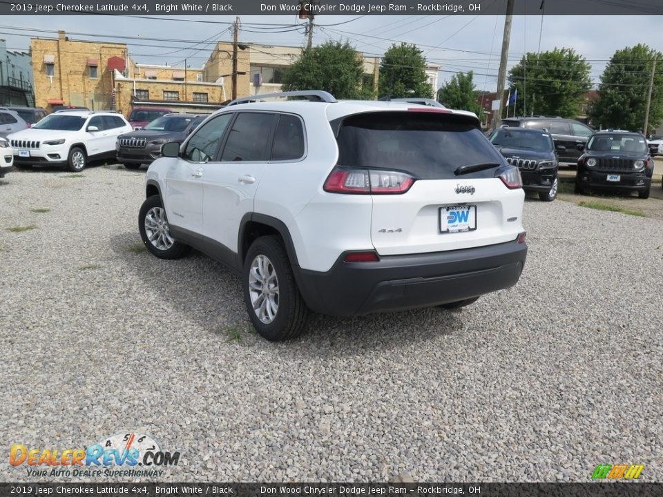 2019 Jeep Cherokee Latitude 4x4 Bright White / Black Photo #5