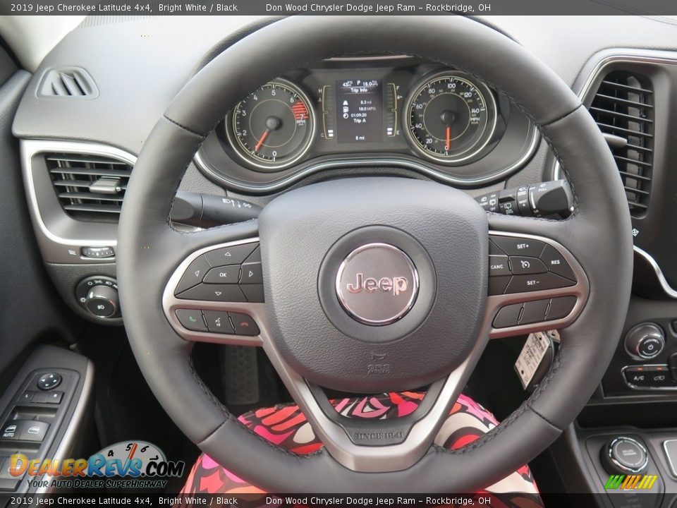 2019 Jeep Cherokee Latitude 4x4 Bright White / Black Photo #13