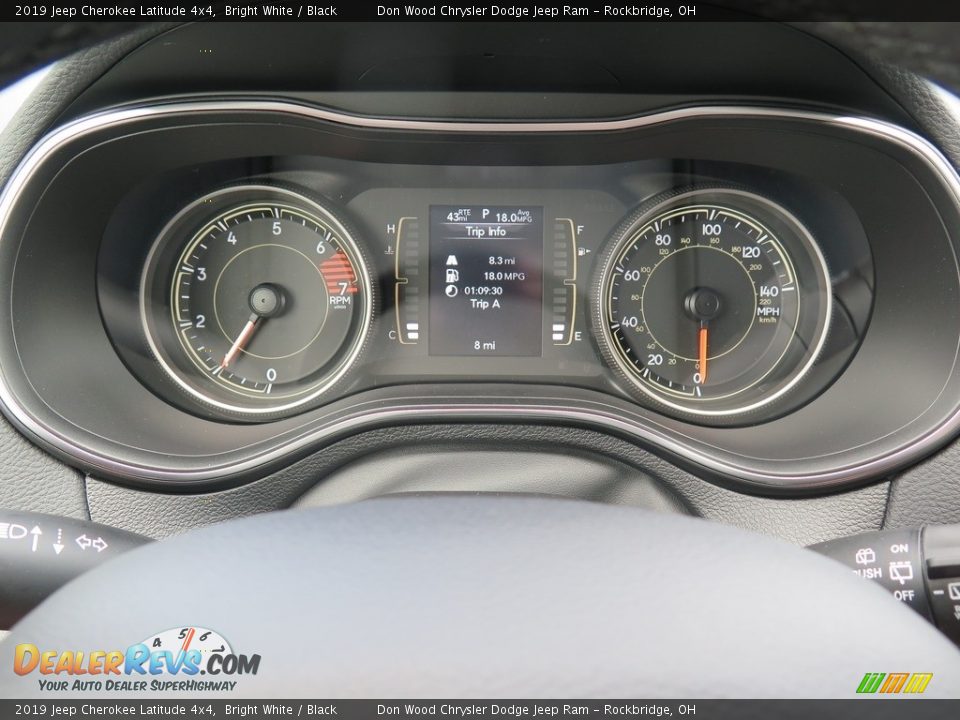 2019 Jeep Cherokee Latitude 4x4 Bright White / Black Photo #15