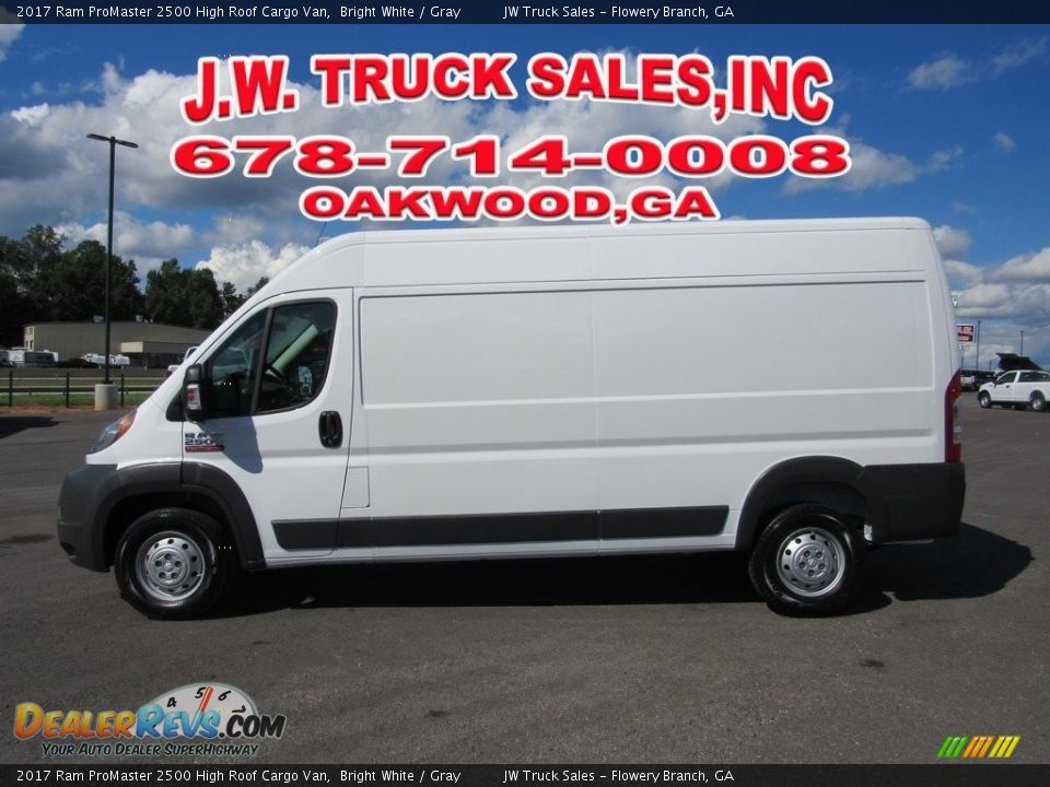 2017 Ram ProMaster 2500 High Roof Cargo Van Bright White / Gray Photo #3