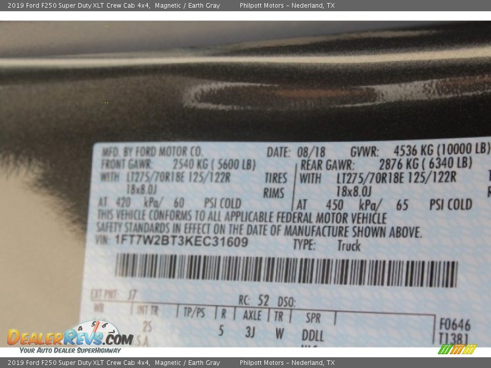 2019 Ford F250 Super Duty XLT Crew Cab 4x4 Magnetic / Earth Gray Photo #33