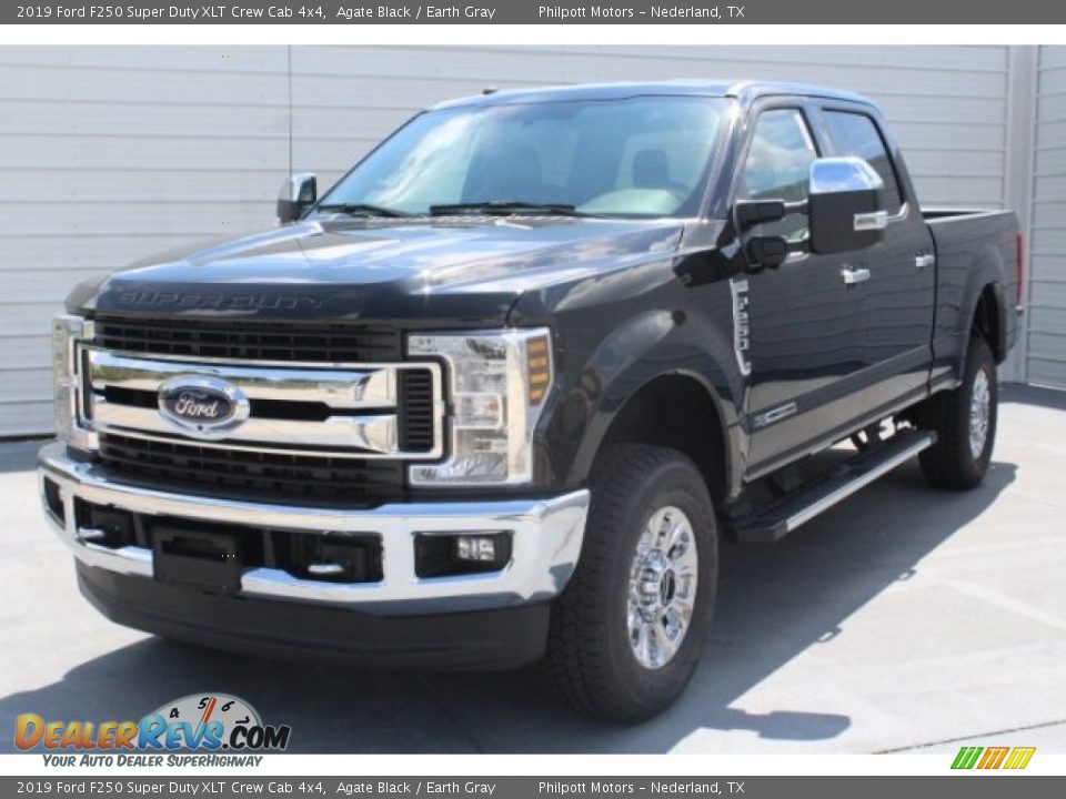 2019 Ford F250 Super Duty XLT Crew Cab 4x4 Agate Black / Earth Gray Photo #3