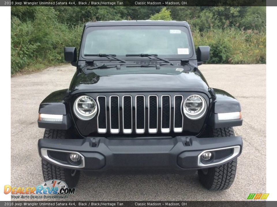 2018 Jeep Wrangler Unlimited Sahara 4x4 Black / Black/Heritage Tan Photo #2