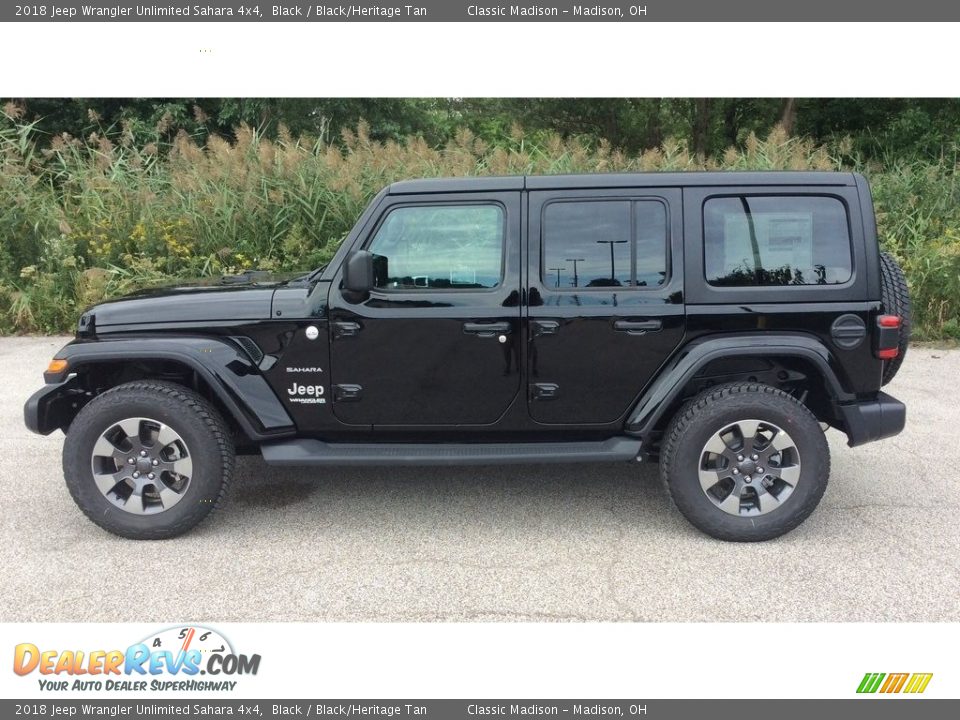 2018 Jeep Wrangler Unlimited Sahara 4x4 Black / Black/Heritage Tan Photo #3