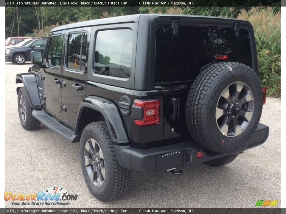 2018 Jeep Wrangler Unlimited Sahara 4x4 Black / Black/Heritage Tan Photo #4
