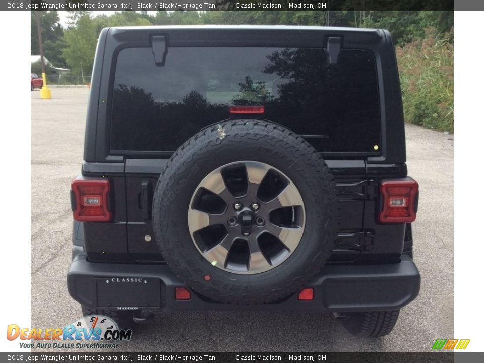 2018 Jeep Wrangler Unlimited Sahara 4x4 Black / Black/Heritage Tan Photo #5