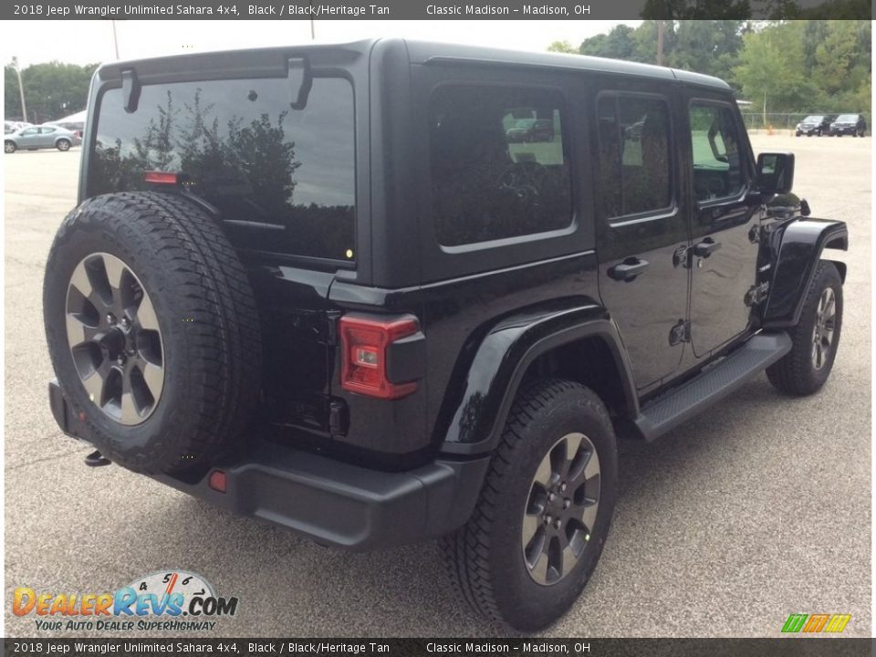 2018 Jeep Wrangler Unlimited Sahara 4x4 Black / Black/Heritage Tan Photo #6