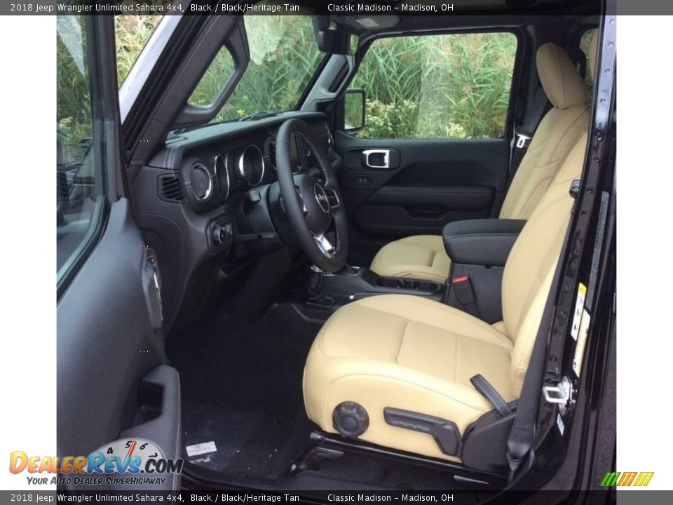 2018 Jeep Wrangler Unlimited Sahara 4x4 Black / Black/Heritage Tan Photo #9
