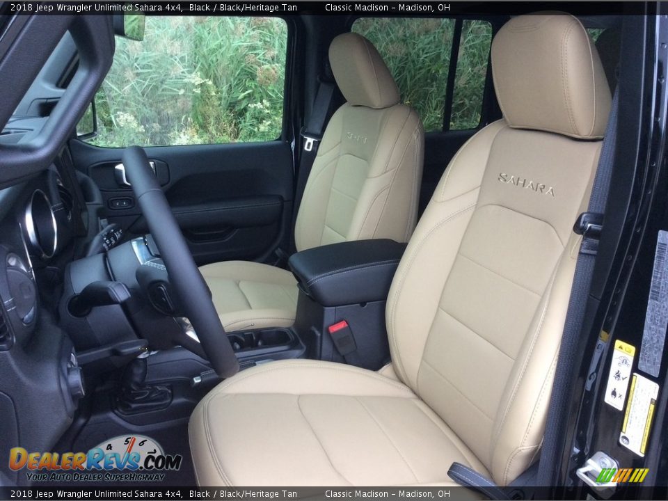 2018 Jeep Wrangler Unlimited Sahara 4x4 Black / Black/Heritage Tan Photo #10