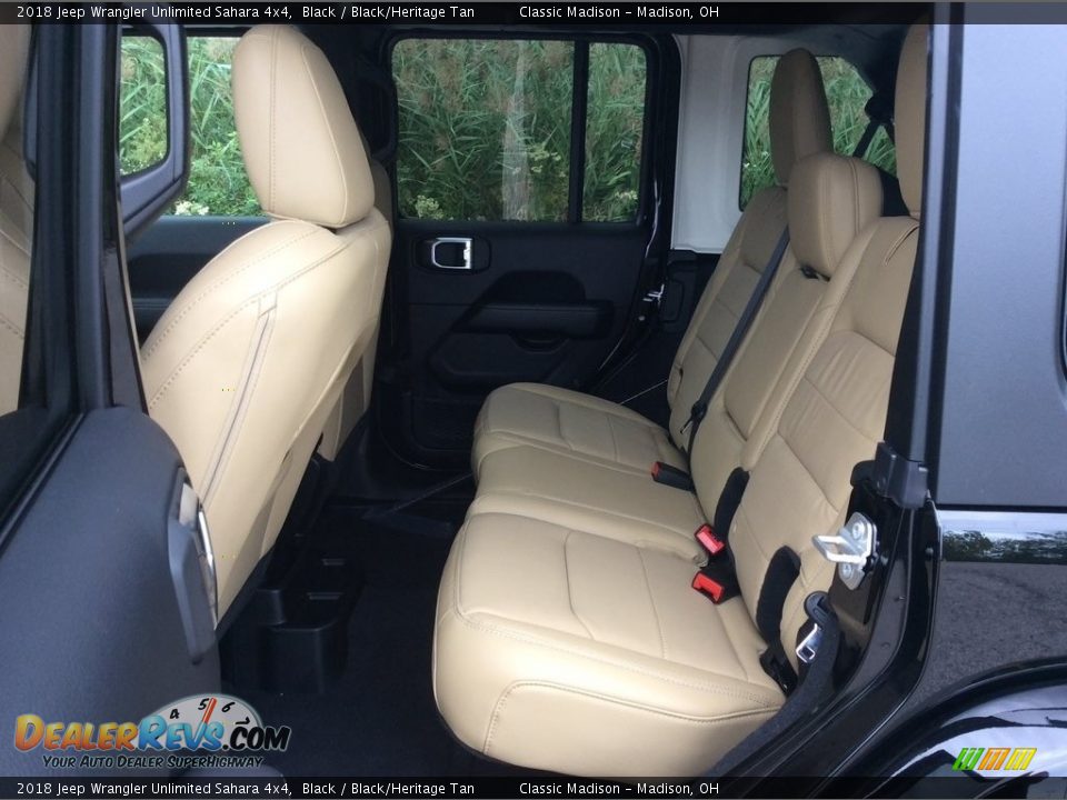 2018 Jeep Wrangler Unlimited Sahara 4x4 Black / Black/Heritage Tan Photo #14
