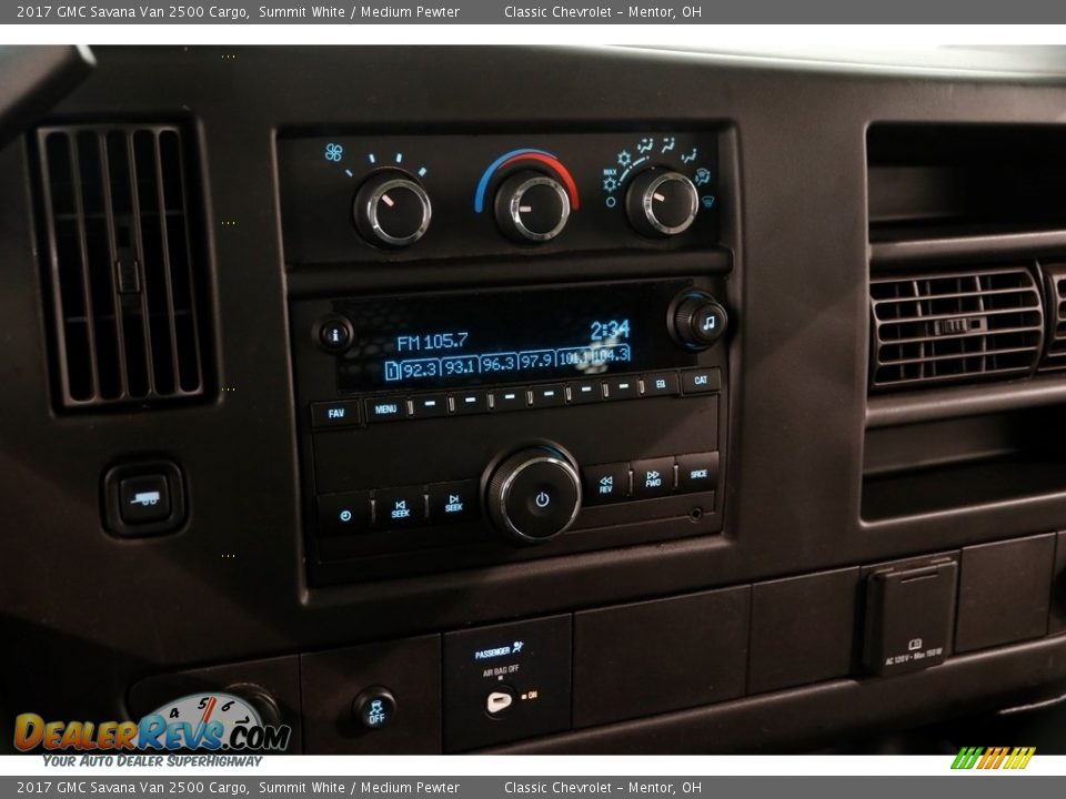 2017 GMC Savana Van 2500 Cargo Summit White / Medium Pewter Photo #8