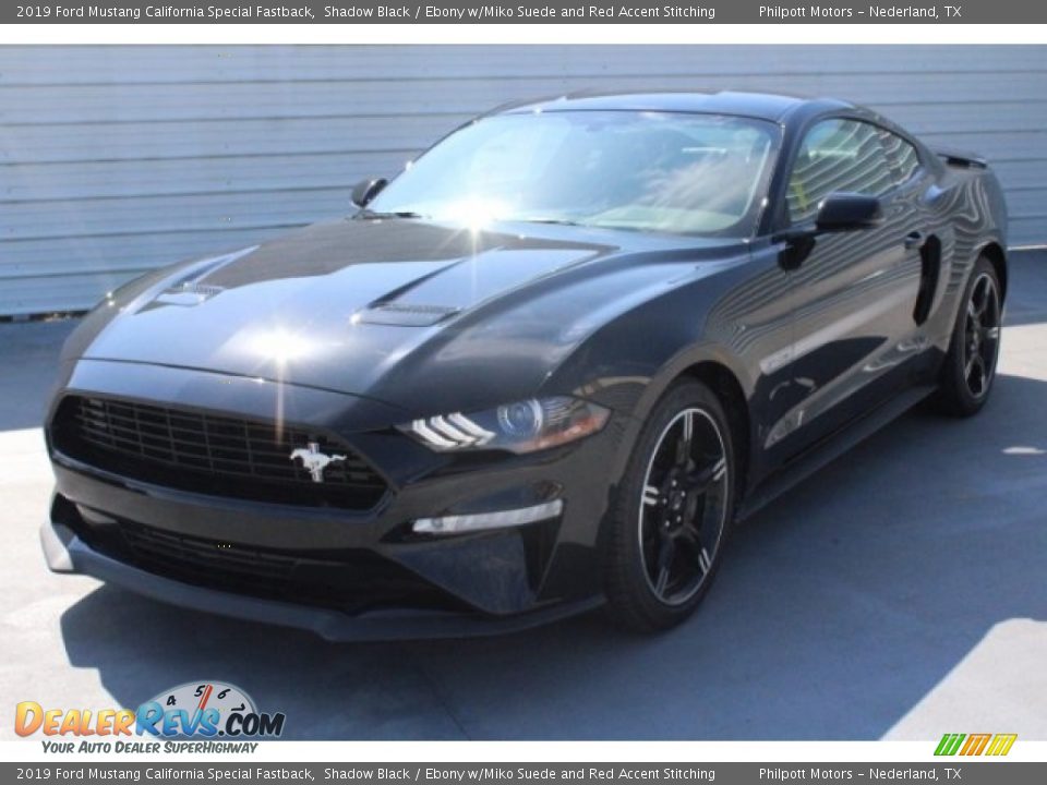 2019 Ford Mustang California Special Fastback Shadow Black / Ebony w/Miko Suede and Red Accent Stitching Photo #3