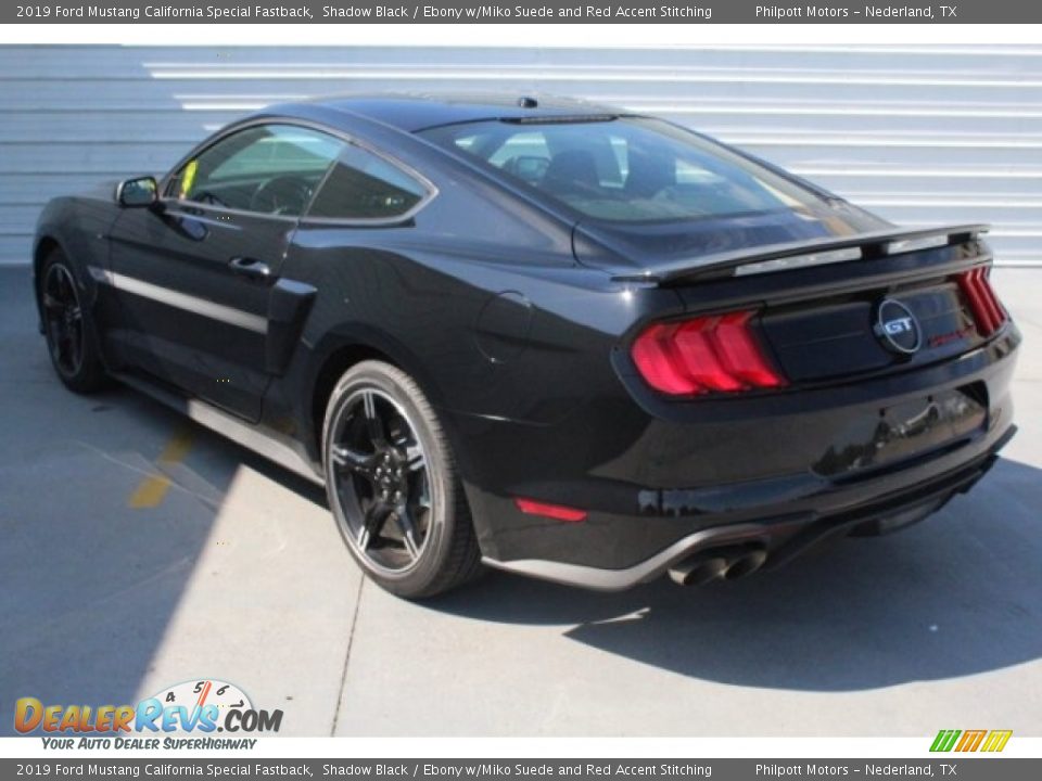 2019 Ford Mustang California Special Fastback Shadow Black / Ebony w/Miko Suede and Red Accent Stitching Photo #7