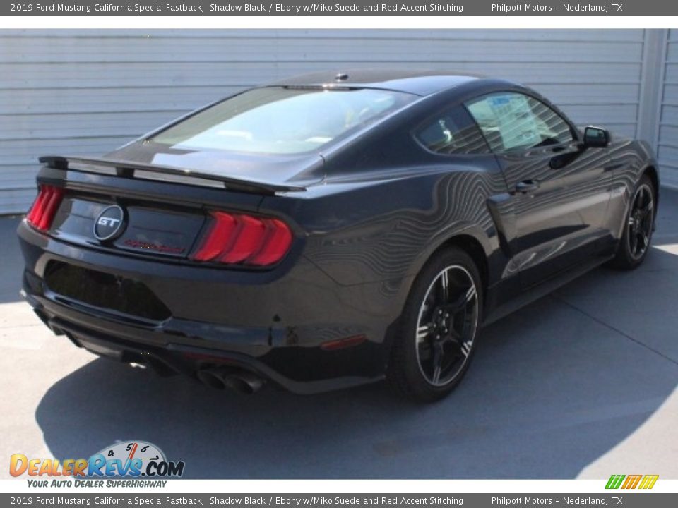 2019 Ford Mustang California Special Fastback Shadow Black / Ebony w/Miko Suede and Red Accent Stitching Photo #9