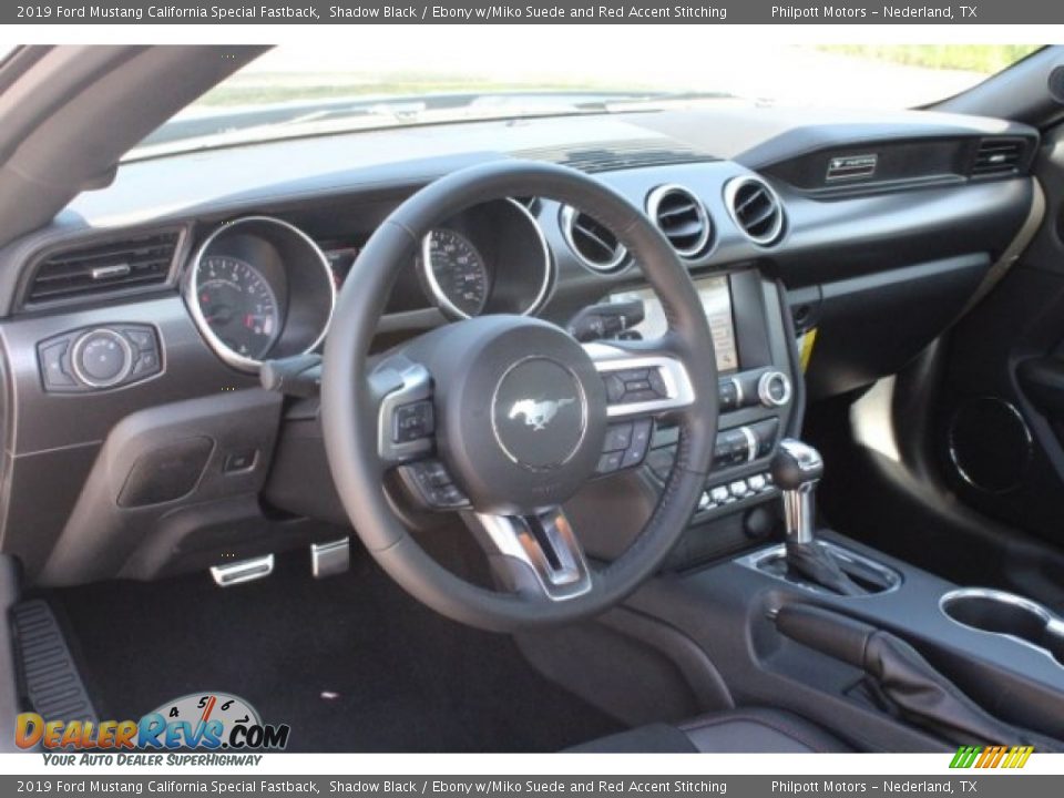 2019 Ford Mustang California Special Fastback Shadow Black / Ebony w/Miko Suede and Red Accent Stitching Photo #14