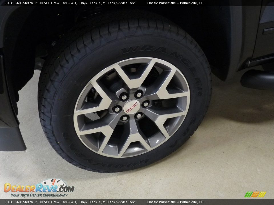 2018 GMC Sierra 1500 SLT Crew Cab 4WD Onyx Black / Jet Black/­Spice Red Photo #5