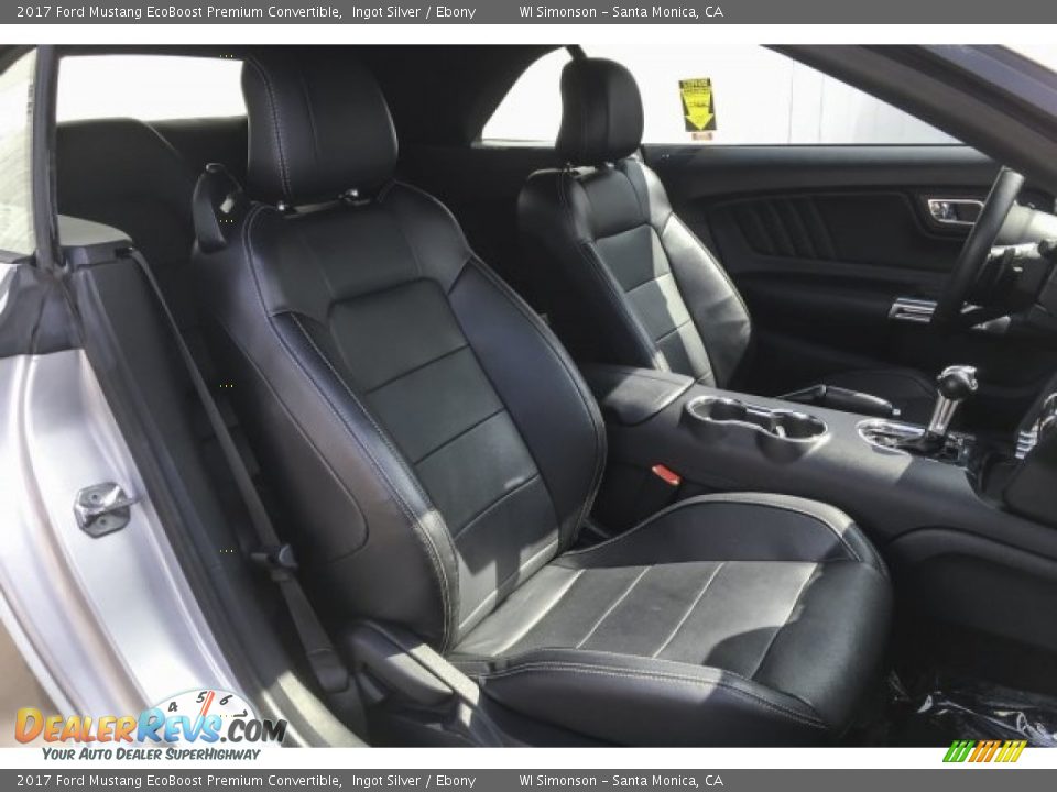 Front Seat of 2017 Ford Mustang EcoBoost Premium Convertible Photo #6