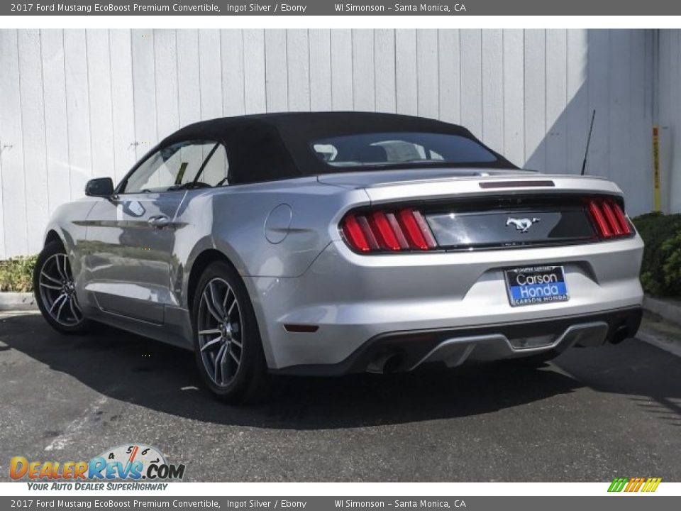 2017 Ford Mustang EcoBoost Premium Convertible Ingot Silver / Ebony Photo #10