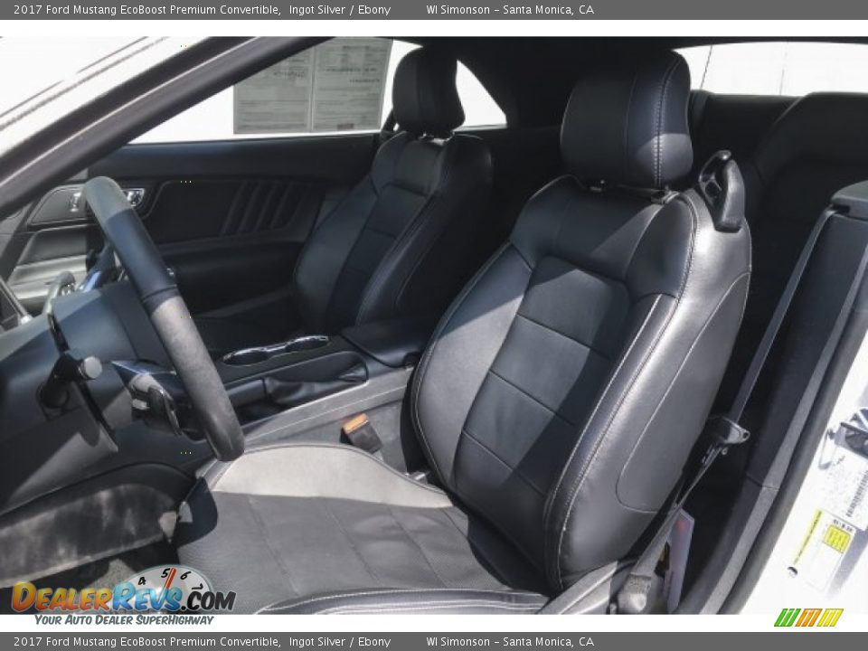 2017 Ford Mustang EcoBoost Premium Convertible Ingot Silver / Ebony Photo #15