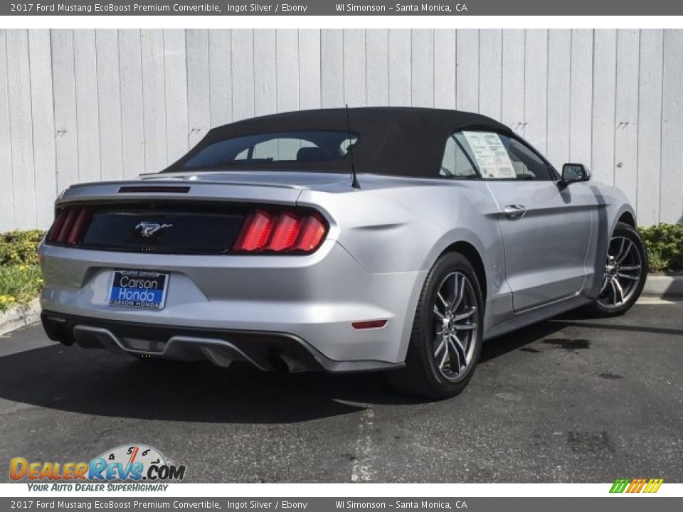2017 Ford Mustang EcoBoost Premium Convertible Ingot Silver / Ebony Photo #17