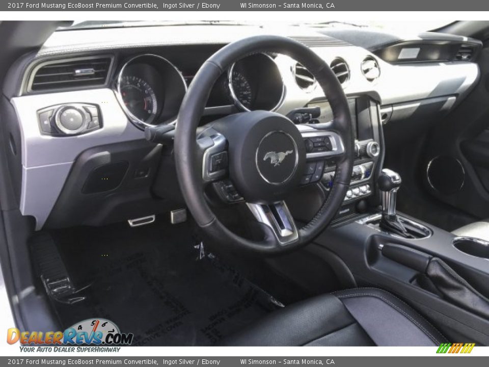 2017 Ford Mustang EcoBoost Premium Convertible Ingot Silver / Ebony Photo #23