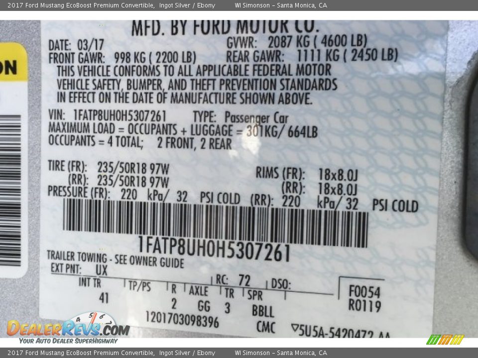 2017 Ford Mustang EcoBoost Premium Convertible Ingot Silver / Ebony Photo #25