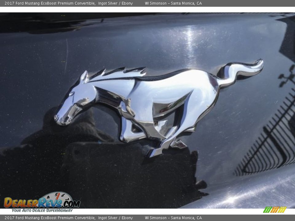 2017 Ford Mustang EcoBoost Premium Convertible Ingot Silver / Ebony Photo #28